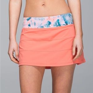 Lululemon Pace Rival Skirt - Plum Peach/Blushed Illusion Multi - Size 10 Regular